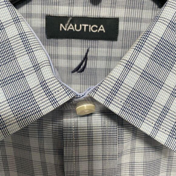 Nautica Classic Fit Bottom Up Long Sleeve Shirt Blue Men’s Size 17, 32/3… - Picture 5 of 12